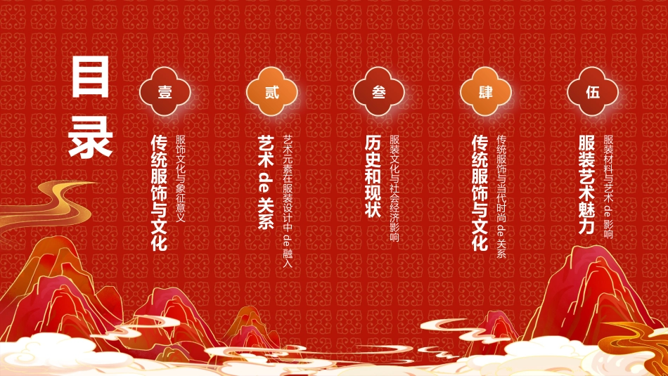 红色国潮风服装文化艺术赏析模板.pptx_第2页