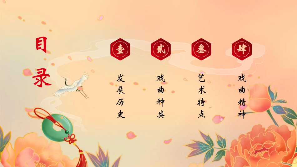 红色国潮戏曲人物背景的京剧文化介绍模板.pptx_第2页