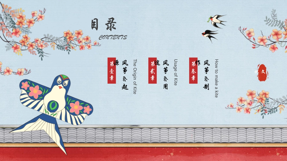 古典水彩风筝背景的中国传统文化风筝介绍模板.pptx_第2页