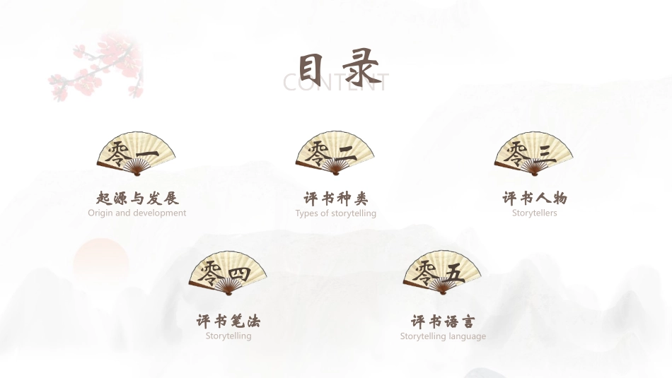 古典折扇背景的中国传统文化评书介绍模板.pptx_第2页