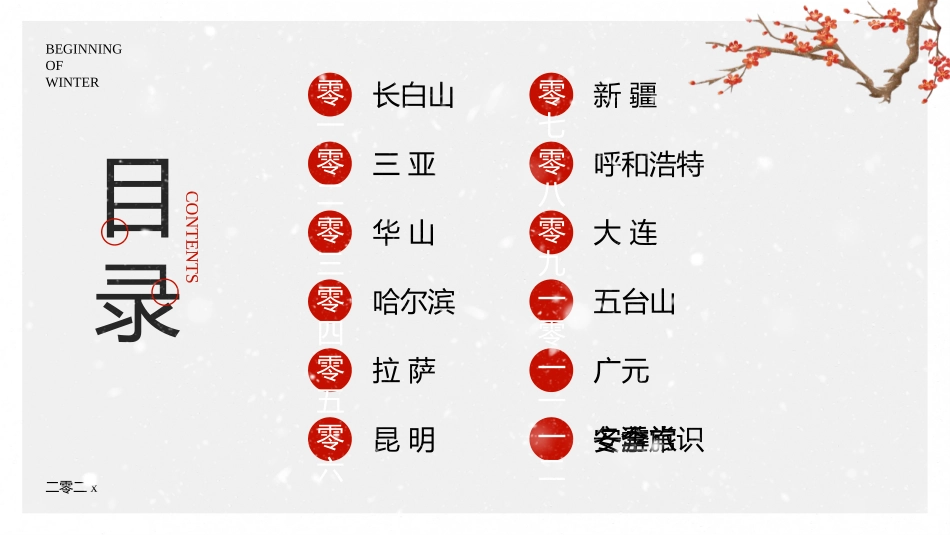 精美古建筑背景的中国风冬季旅游推荐模板.pptx_第2页