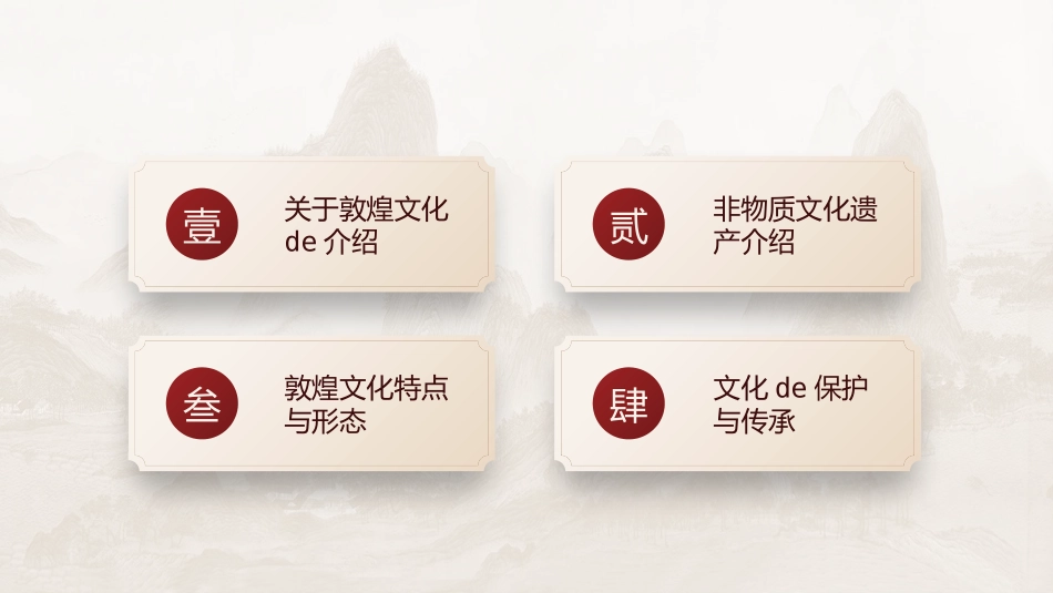 红色“敦煌魅力”敦煌莫高窟文化艺术主题教育模板.pptx_第2页