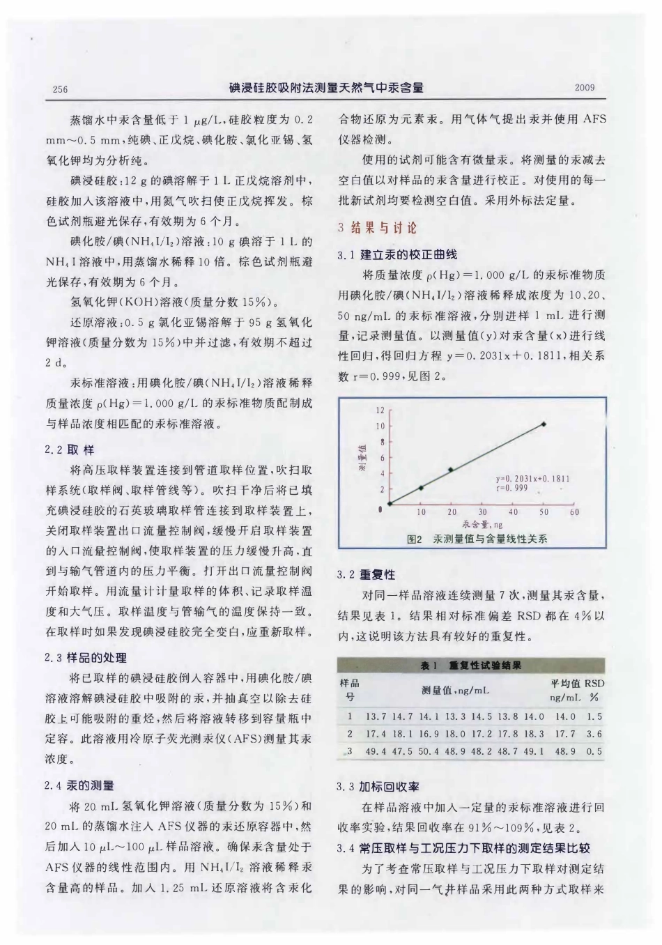 碘浸硅胶吸附法测量天然气中汞含量.pdf_第2页