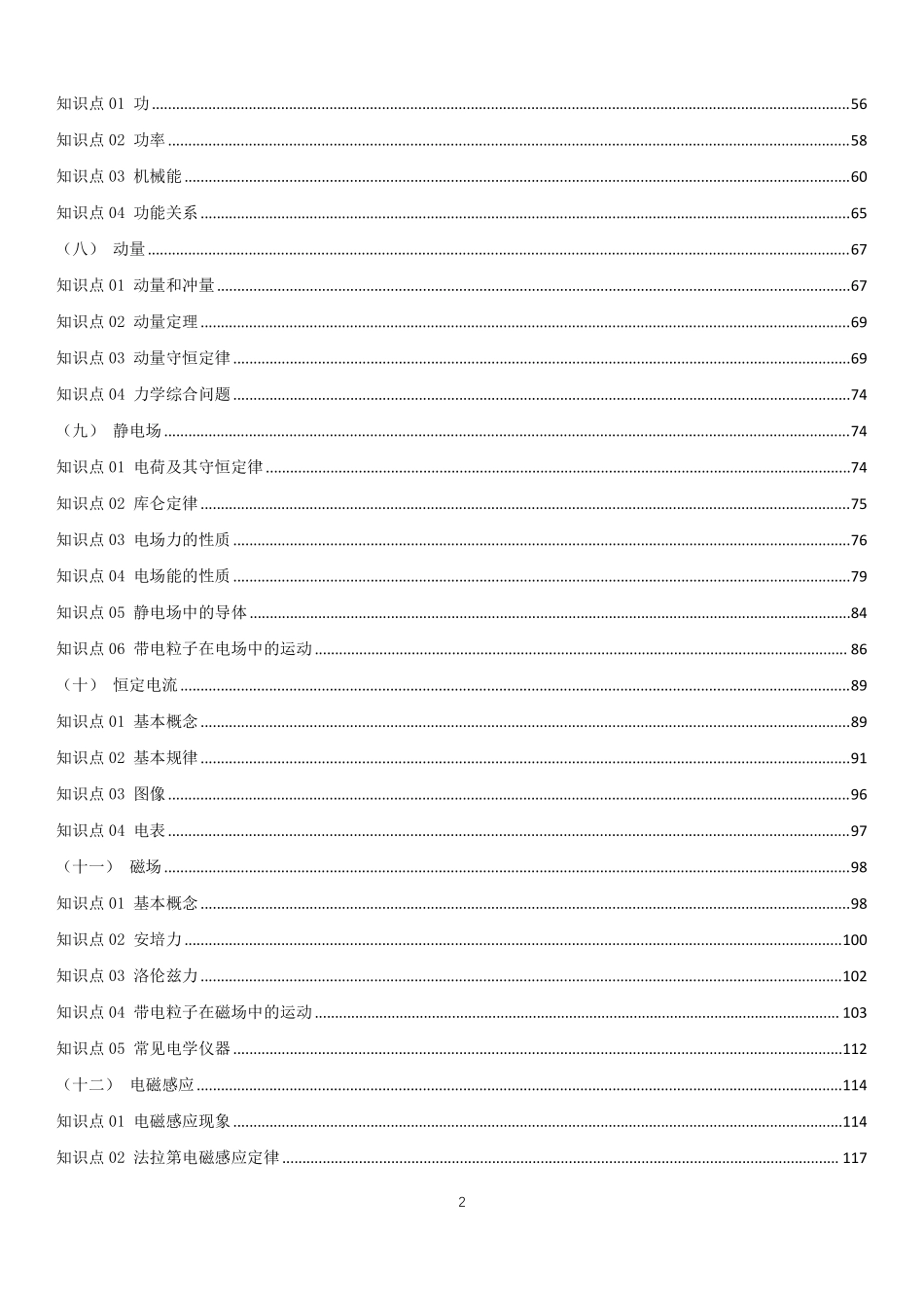 2024届高考物理知识总结快速记忆版共216页.pdf_第2页