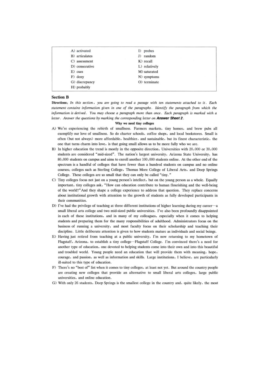 2023年6月英语六级真题及答案-第3套.pdf_第2页
