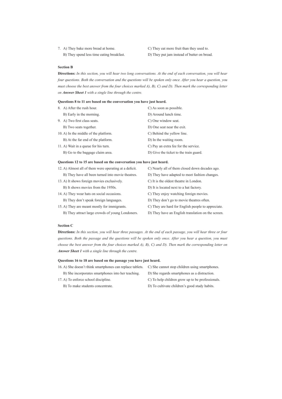 2023年3月英语四级真题及答案-第1套.pdf_第2页