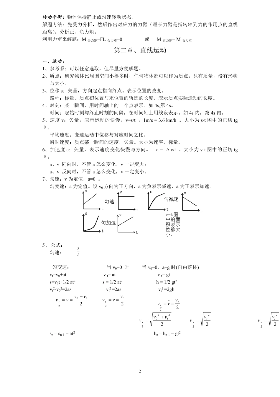 高中物理总复习提纲知识点汇总(超全).pdf_第2页