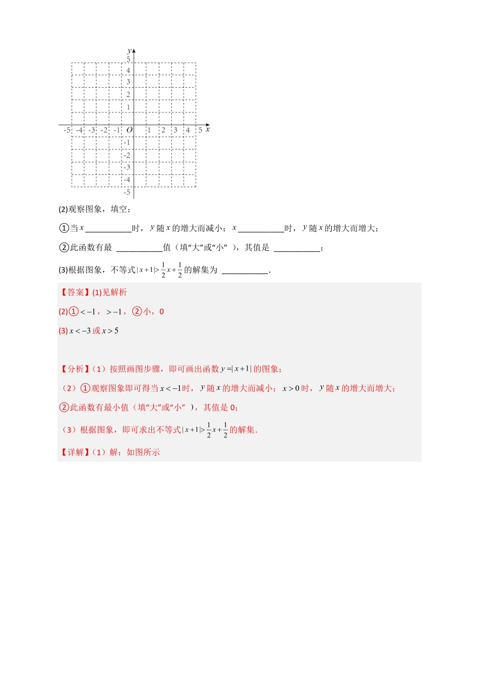 部编数学八年级下册专题41含绝对值的一次函数解析版含答案.pdf_第3页
