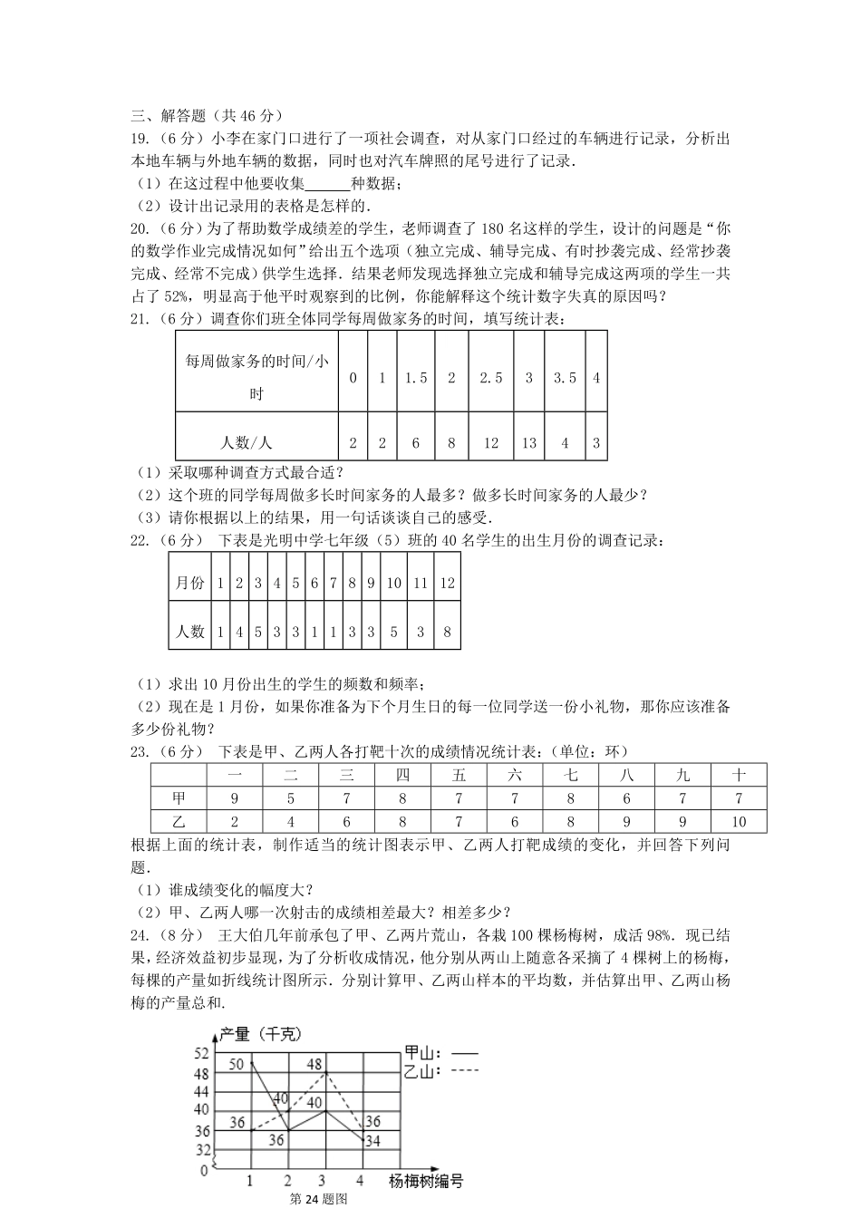 七年级下册数学第十章试卷及答案人教版.pdf_第2页