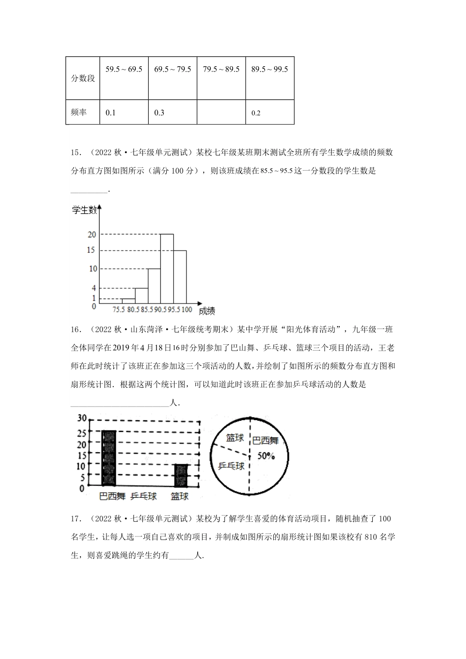 七年级下册数学第十章试卷及答案B卷(人教版).pdf_第3页