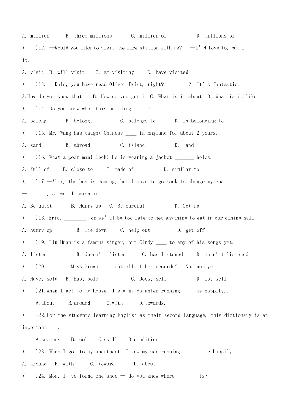 【单元测试】八年级下册英语人教版Unit 8 03含答案解析.pdf_第2页