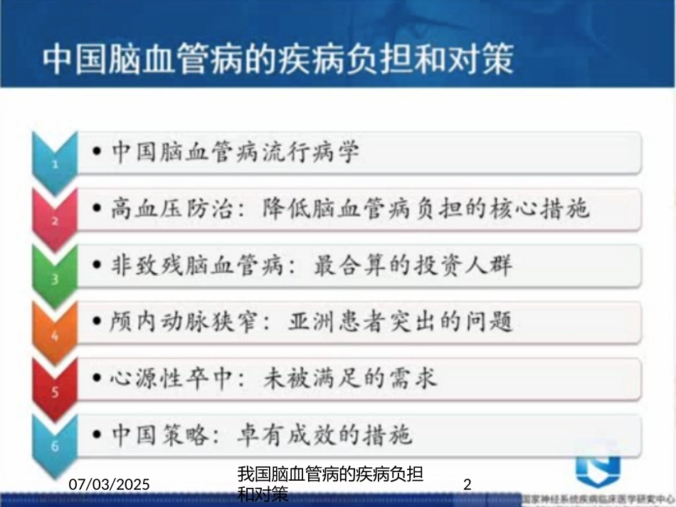 我国脑血管病的疾病负担和对策培训课件.pptx_第2页
