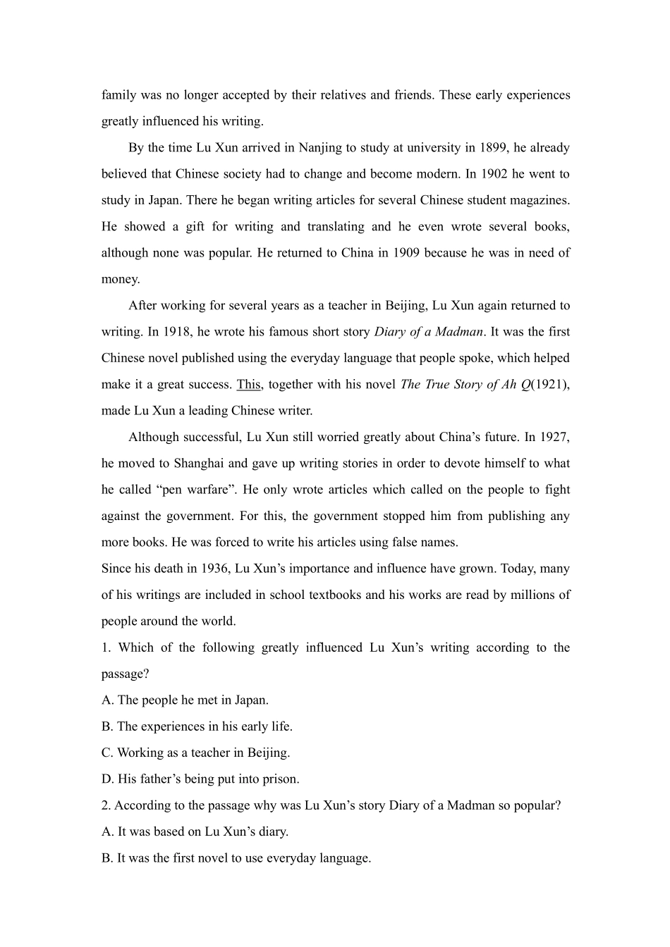 【单元测试含答案】人教版初二八年级下册英语Unit 8 02.pdf_第3页