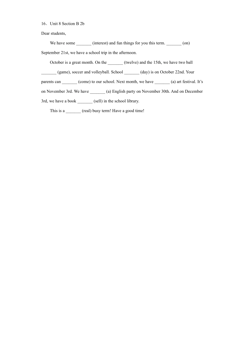 人教版初一七年级上册英语【课时练习 含答案】Unit 8 Section B 03.pdf_第2页