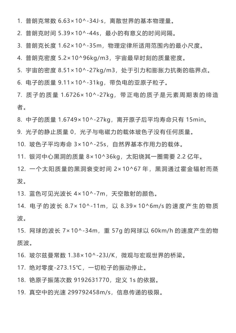 高中物理常数表，不用再翻书了.pdf_第1页