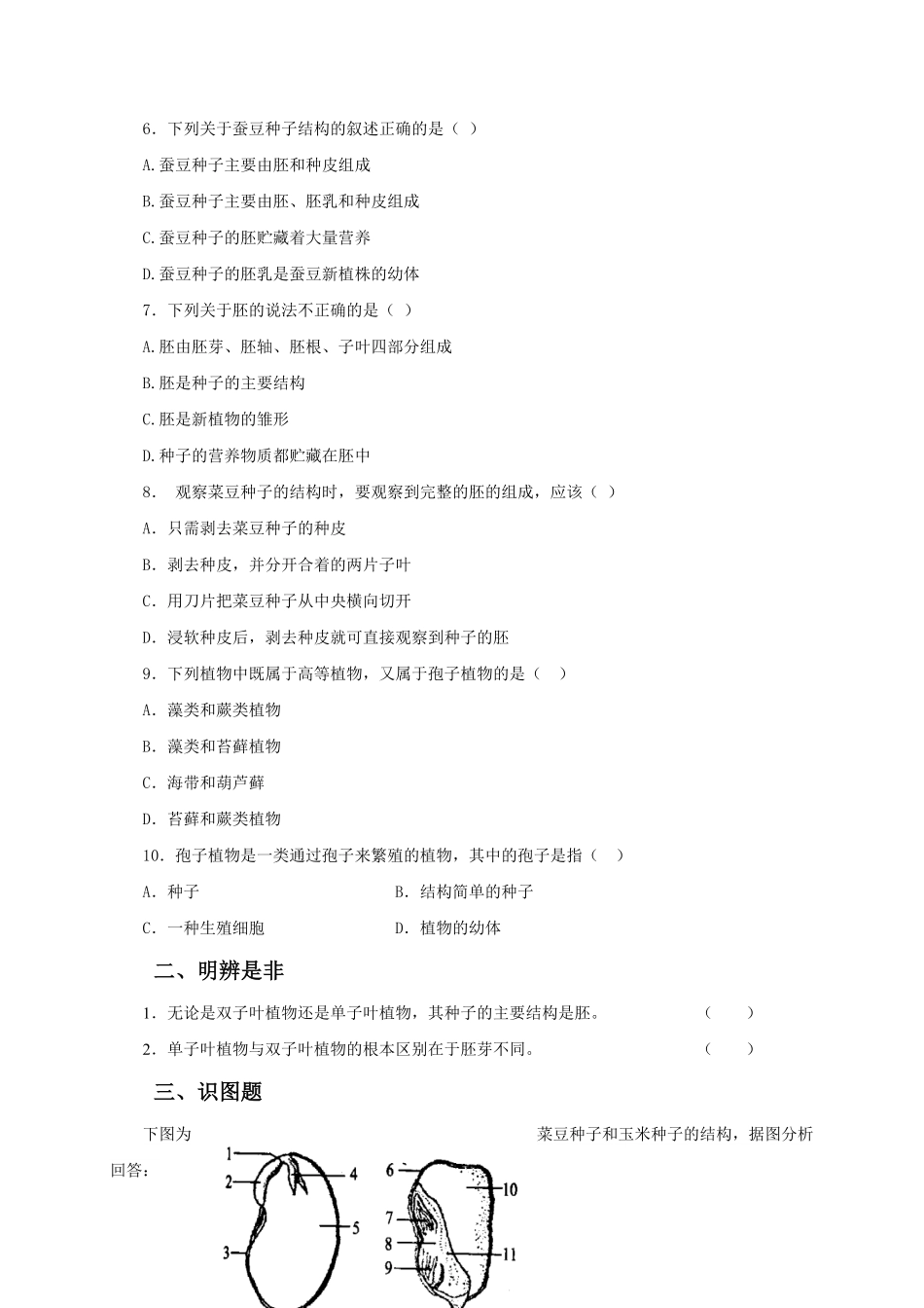 《种子植物》课时练试卷5含答案.pdf_第2页