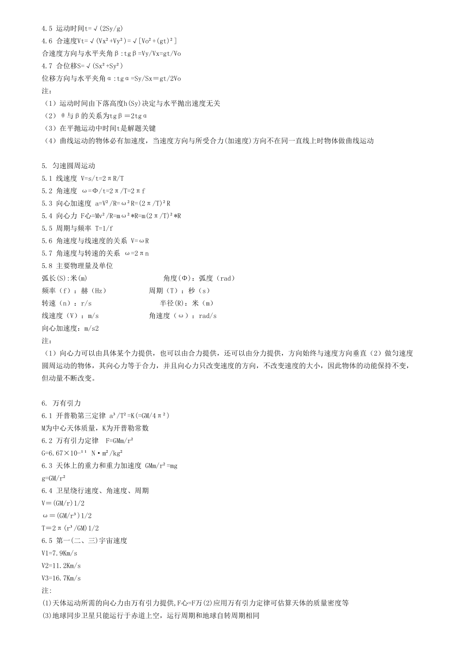 高中物理公式整理大全汇总.pdf_第2页