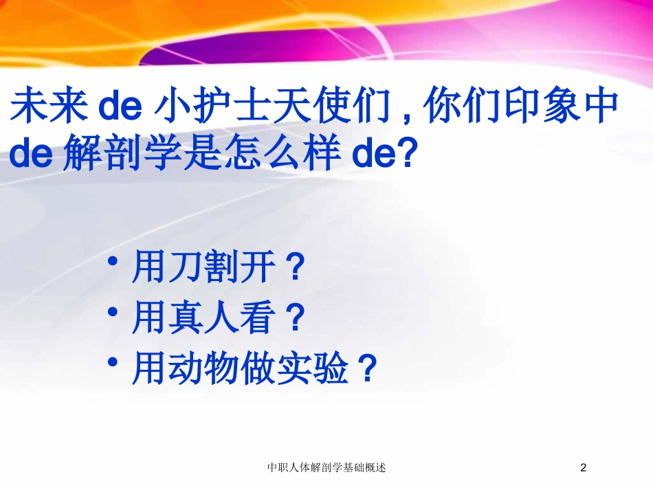 中职人体解剖学基础概述培训课件.pptx_第2页