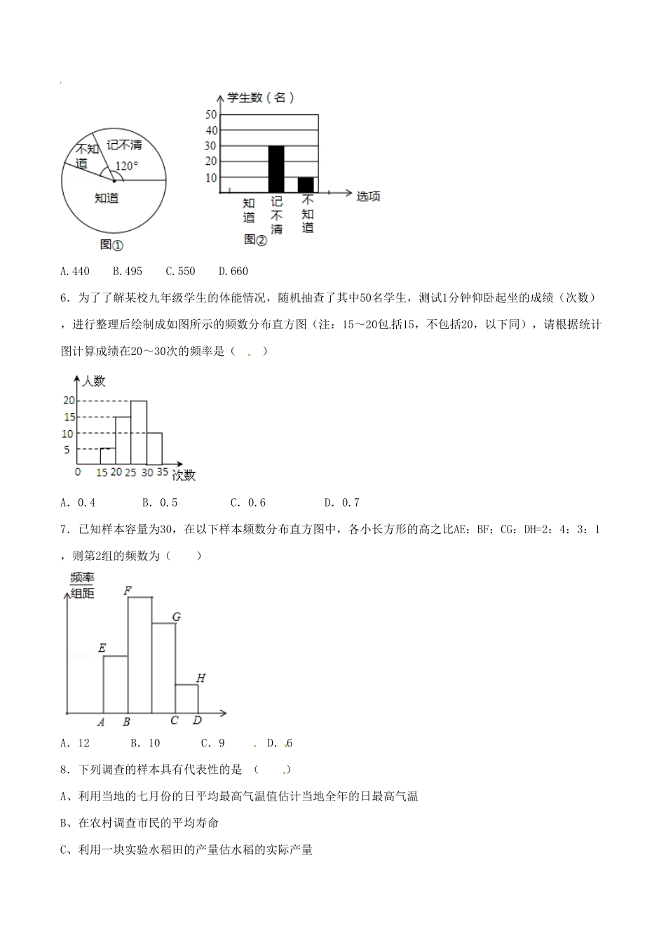 部编数学七年级下册第10章数据的收集、整理和描述B卷含答案.pdf_第2页