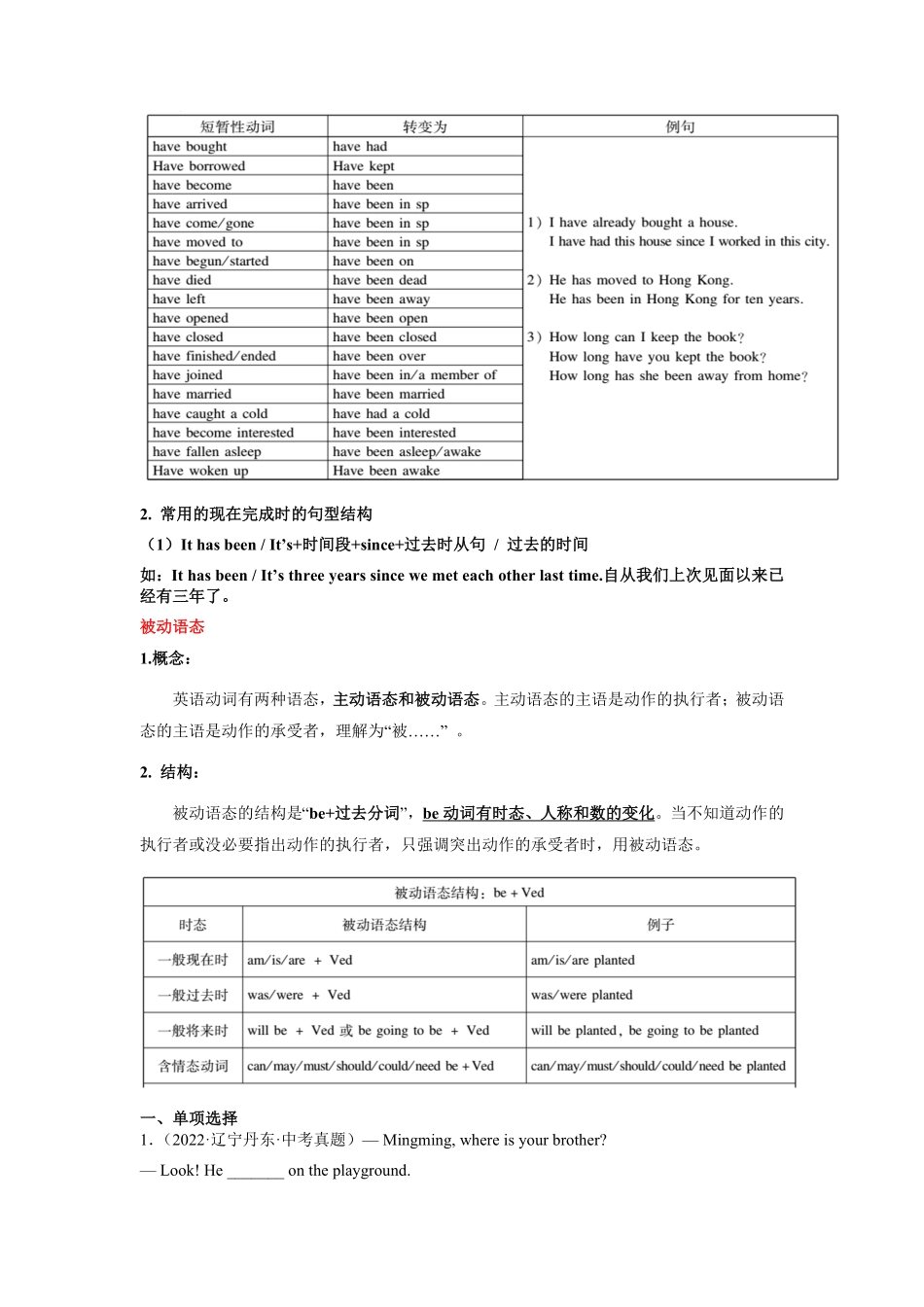 Unit13【刷语法】现在进行时、现在完成时与被动语态(重点语法提升练)九年级英语全一册单元模块满分必刷题人教版含答案.pdf_第2页