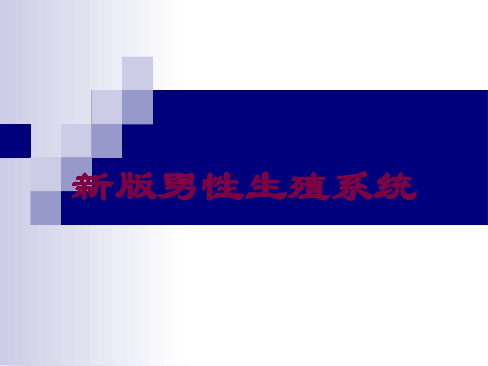 新版男性生殖系统培训课件.pptx_第1页