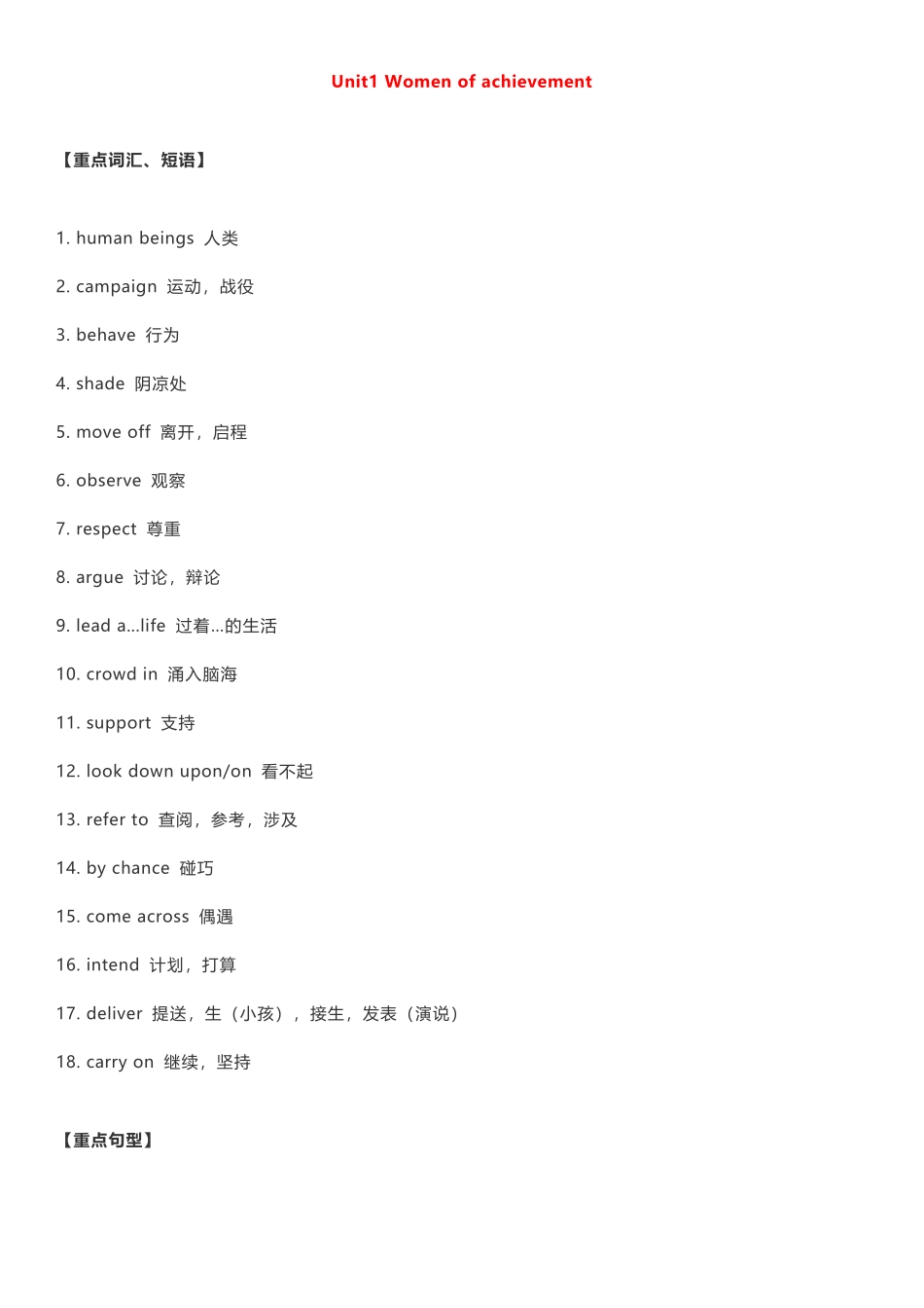 高中英语必修4重点词汇、短语、句型、语法大全.pdf_第1页