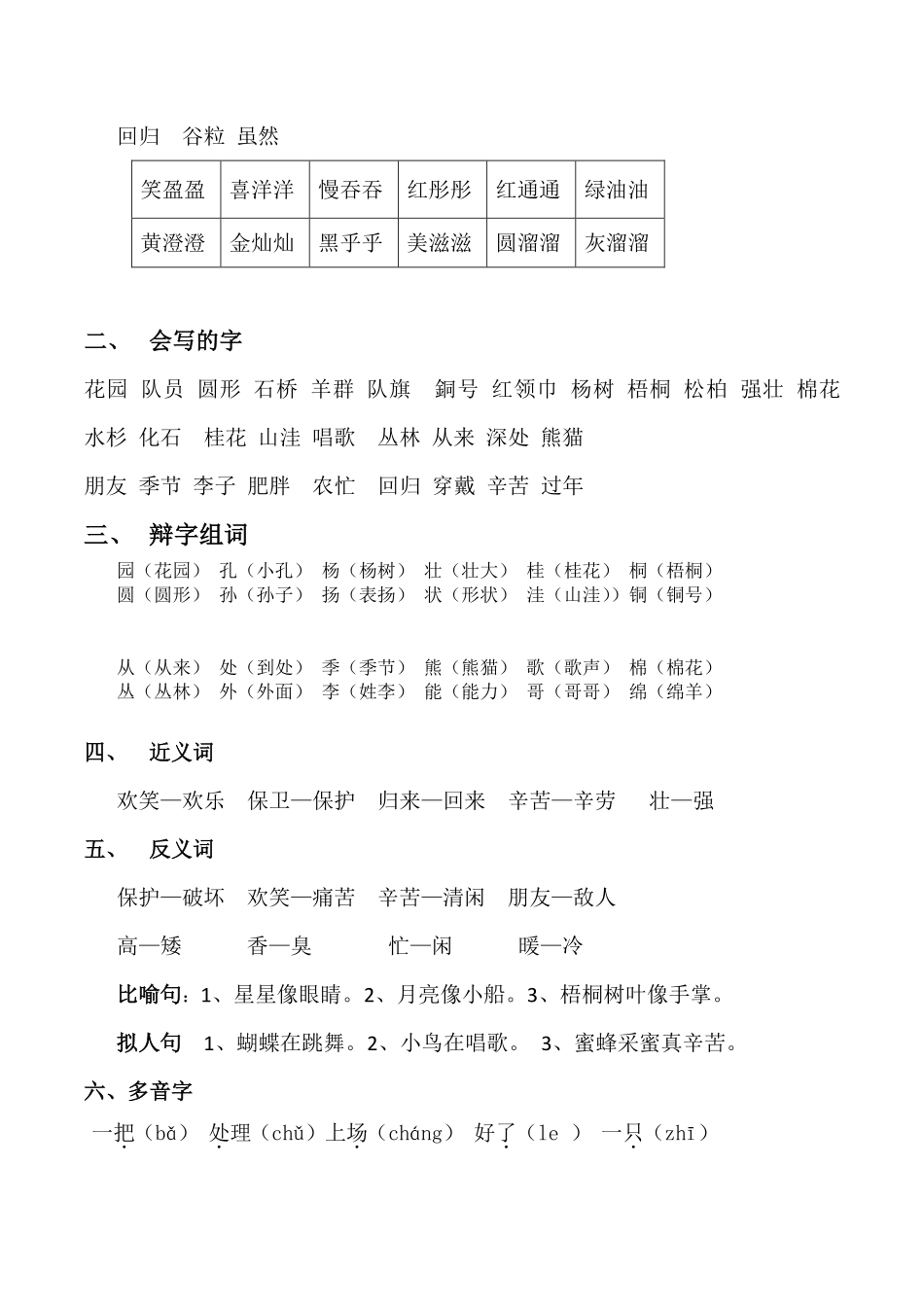 部编人教版-二年级上册语文知识点归纳汇总全.pdf_第3页