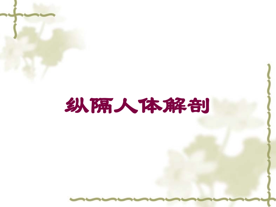 纵隔人体解剖培训课件.pptx_第1页