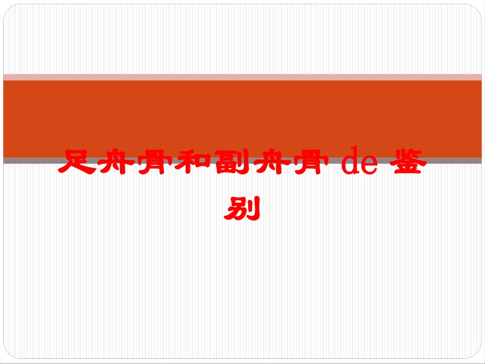 足舟骨和副舟骨的鉴别培训课件.pptx_第1页