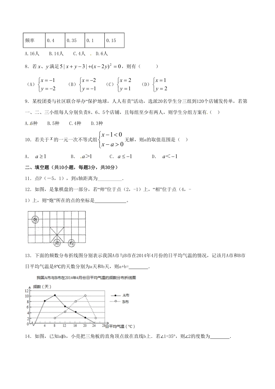 部编数学七年级下册期末测试卷01A卷含答案.pdf_第2页