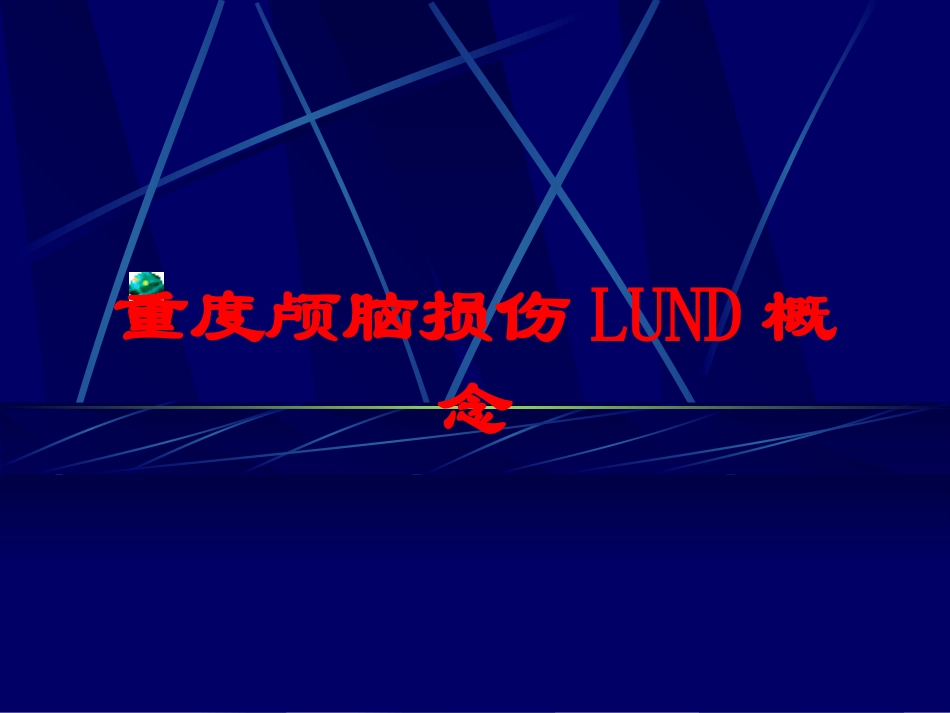 重度颅脑损伤LUND概念培训课件.pptx_第1页