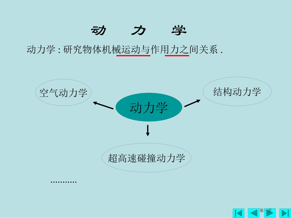 质点动力学的基本方程名师优质课赛课一等奖市公开课获奖课件.pptx_第1页