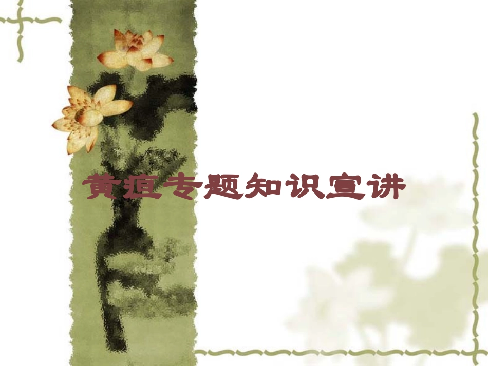 黄疸专题知识宣讲培训课件.pptx_第1页