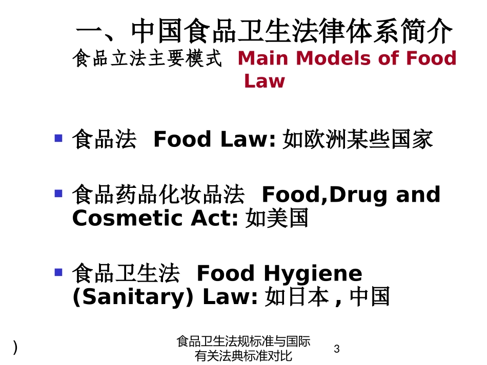 食品卫生法规标准与国际有关法典标准对比培训课件.pptx_第3页