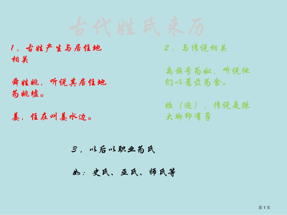 语文姓氏名师优质课赛课一等奖市公开课获奖课件.pptx_第1页
