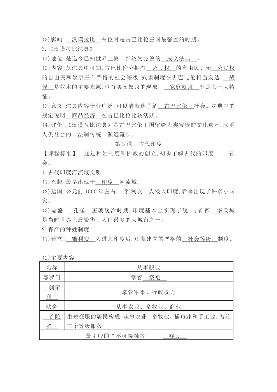 部编人教版九年级历史上册知识提纲全册含答案.pdf_第2页