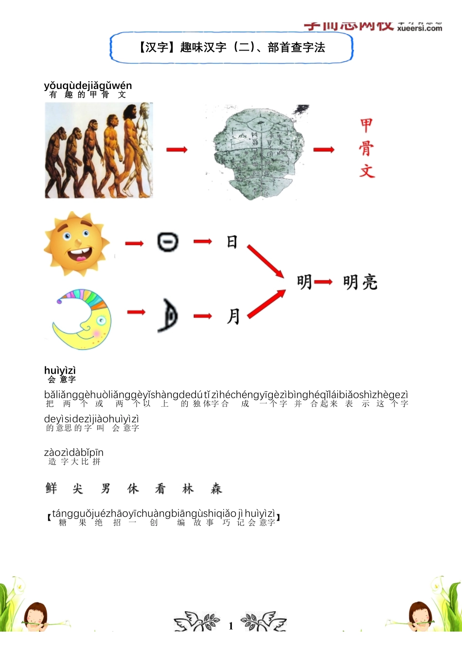 【汉字】趣味汉字二、部首查字法.pdf_第1页