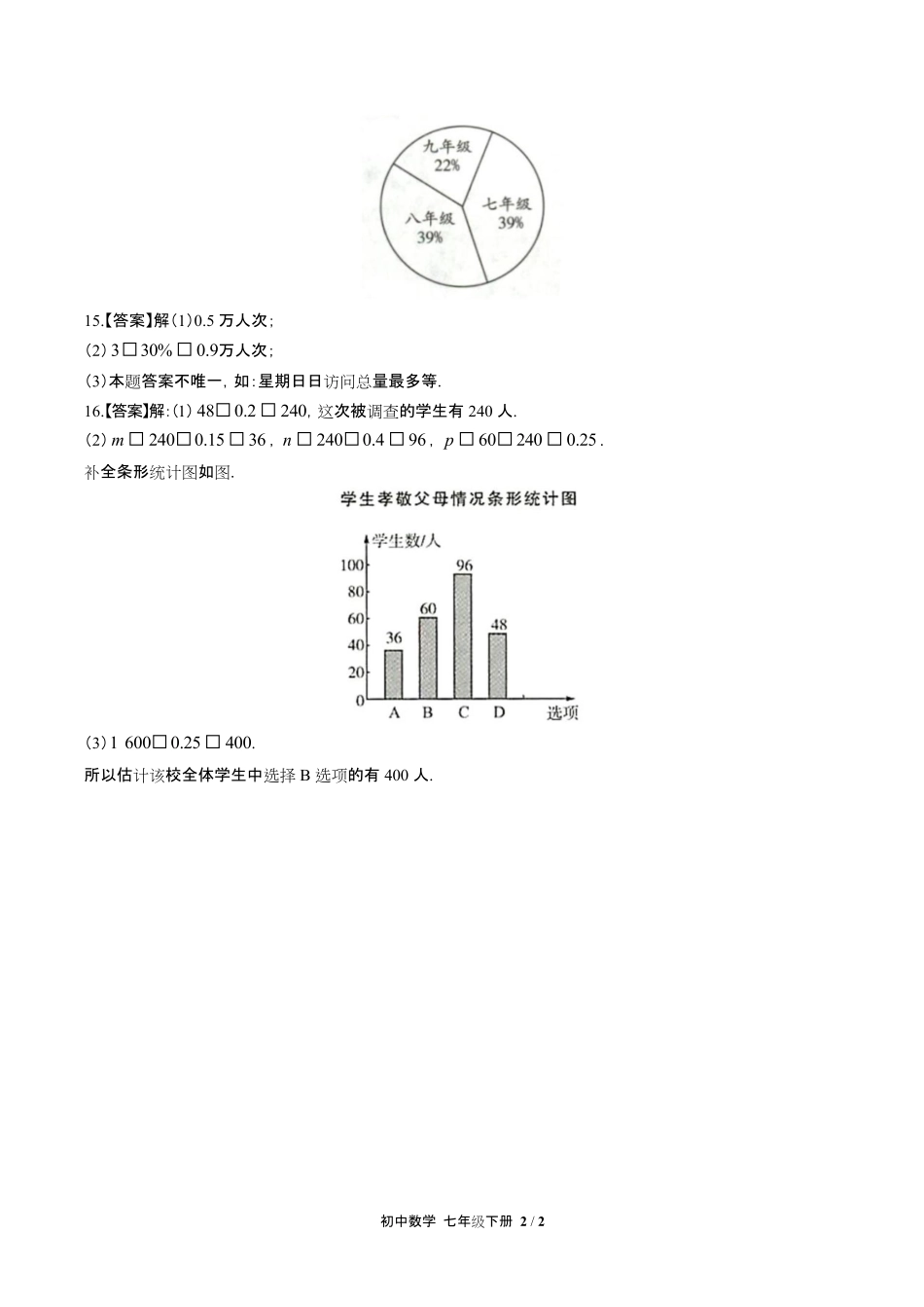 人教版初中数学七年级下册第十章综合测试试卷含答-案答案在前.pdf_第2页