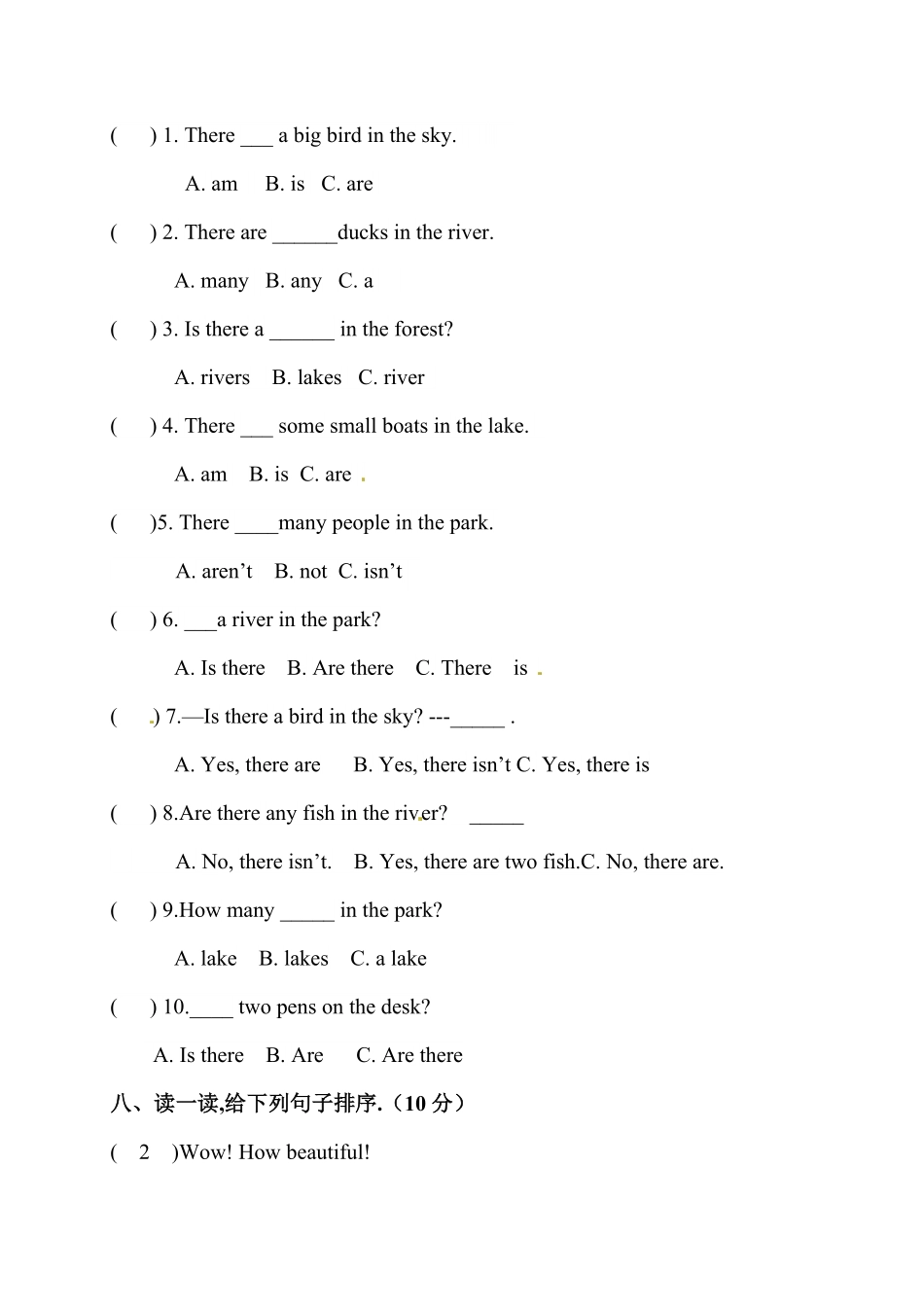 人教PEP版英语五年级Unit62含答案.pdf_第3页