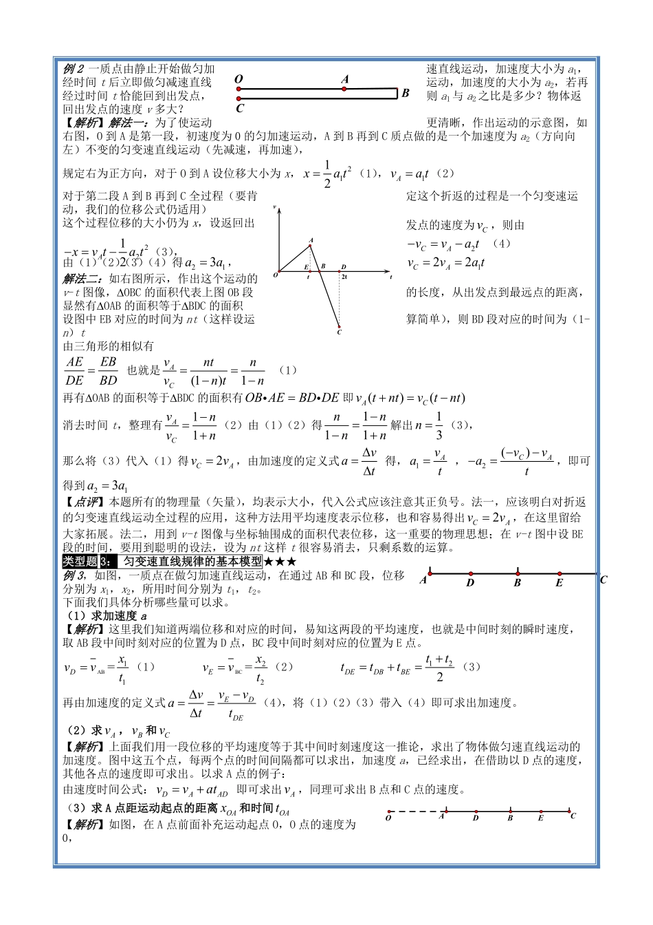 高中物理匀加速直线运动知识点归纳.pdf_第3页