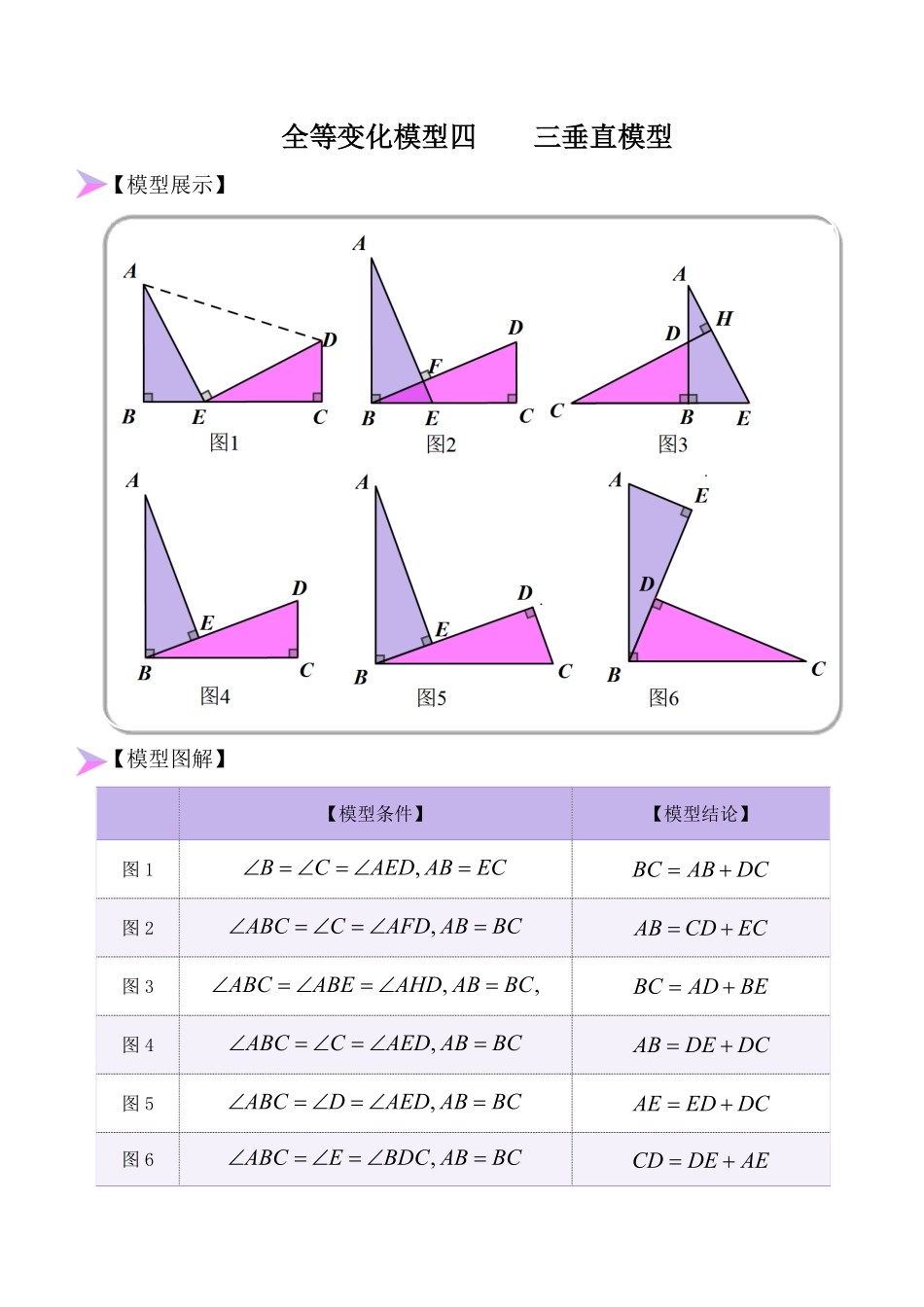 部编数学八年级上册全等变化模型四三垂直模型解析版含答案.pdf_第1页