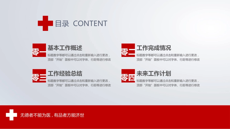 红十字医疗医院工作汇报PPT模板.pptx_第3页