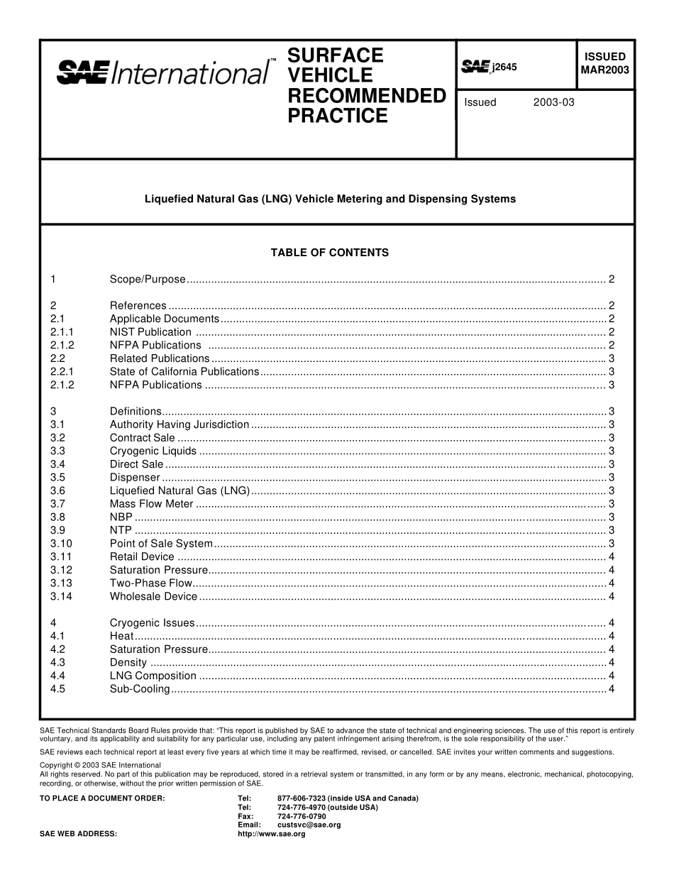 SAE J 2645-2003 液化天然气（LNG）汽车计量系统.pdf_第1页