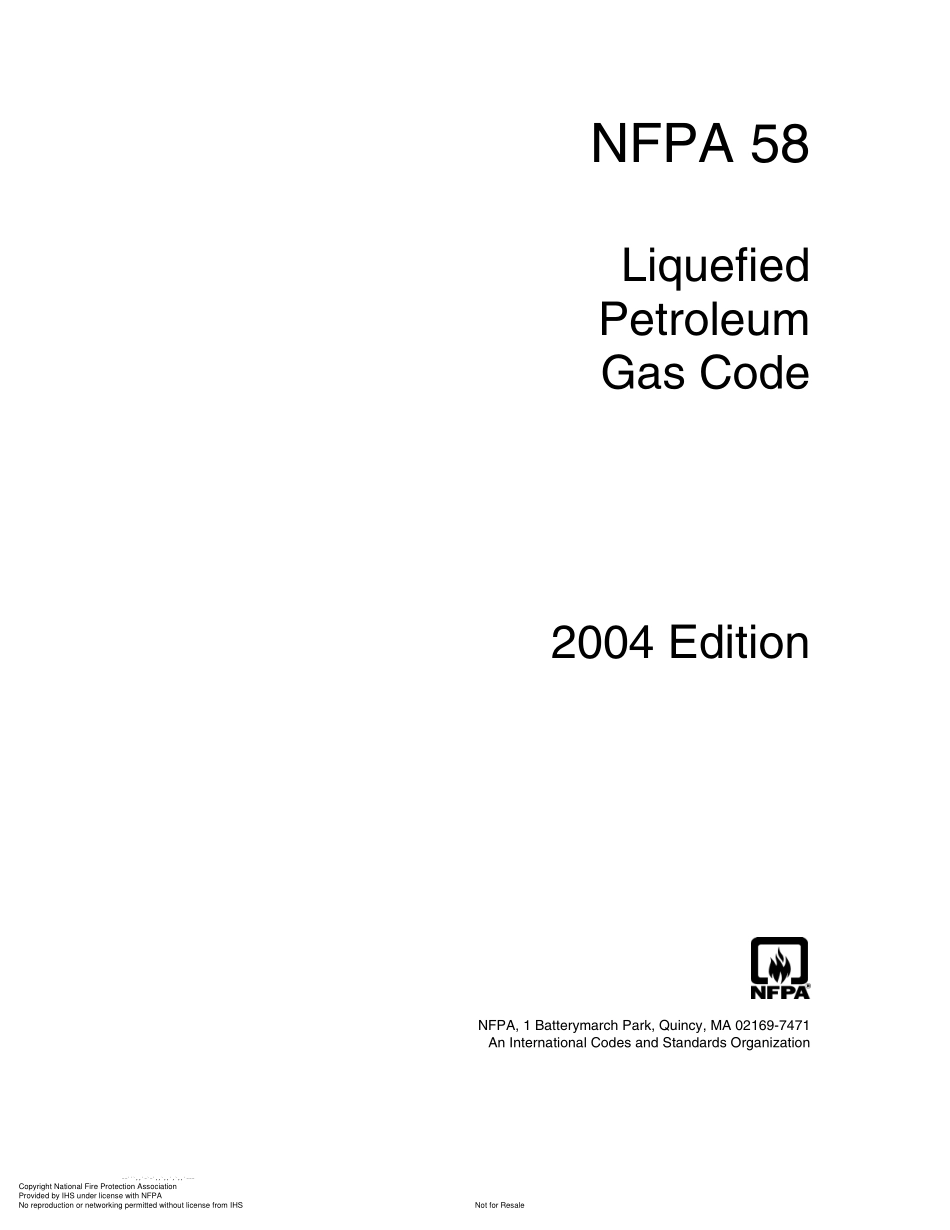 NFPA 58-2004 液化石油气的储存和搬运.pdf_第1页