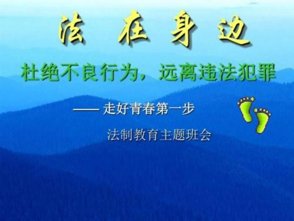 九年级班《青少年法制宣传教育》主题班会张PPT (2).pptx_第1页