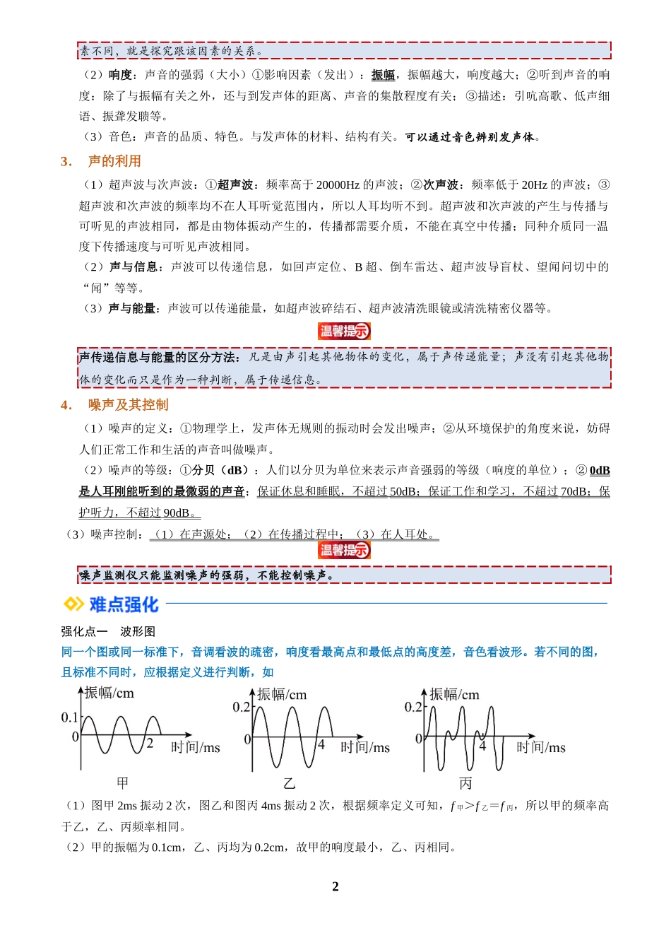 [寒假自学课]2025年八年级物理寒假提升精品(人教版)第02讲 声现象(复习)(解析版).docx_第2页