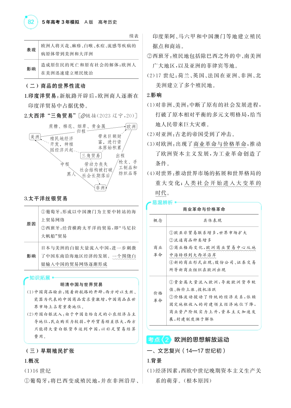 09第九单元走向整体的世界与资本主义制度的确立-【高考总复习】2025版新高考历史考点清单+模型清单.pdf_第3页
