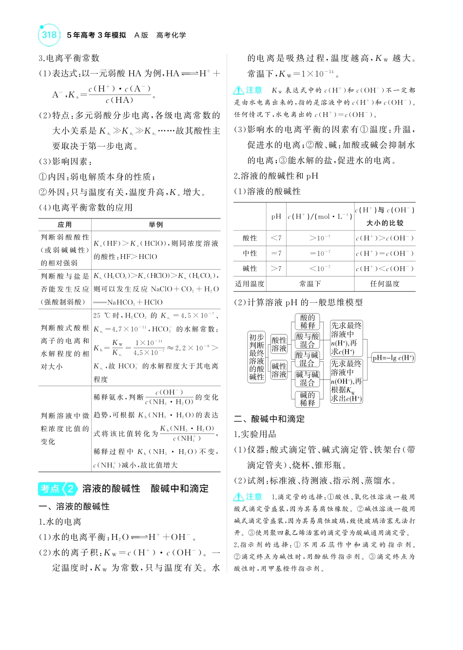 12专题十二弱电解质的电离平衡和溶液的酸碱性-【高考总复习】2025版新高考化学考点清单+模型清单.pdf_第2页