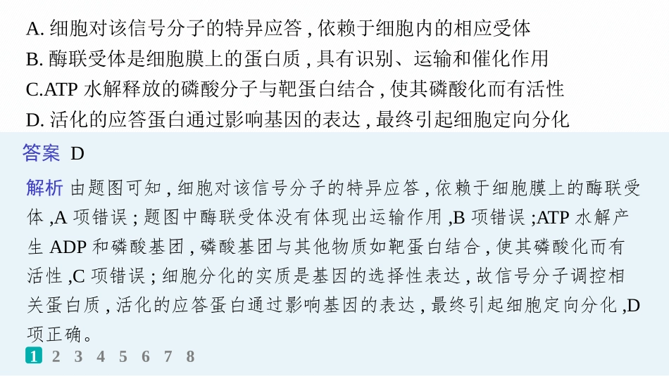 课时规范练21　细胞的分化、衰老和死亡-【高考生物】2026优化设计一轮复习(生物).pptx_第3页