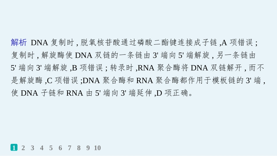 课时规范练30　基因的表达-【高考生物】2026优化设计一轮复习(生物).pptx_第3页